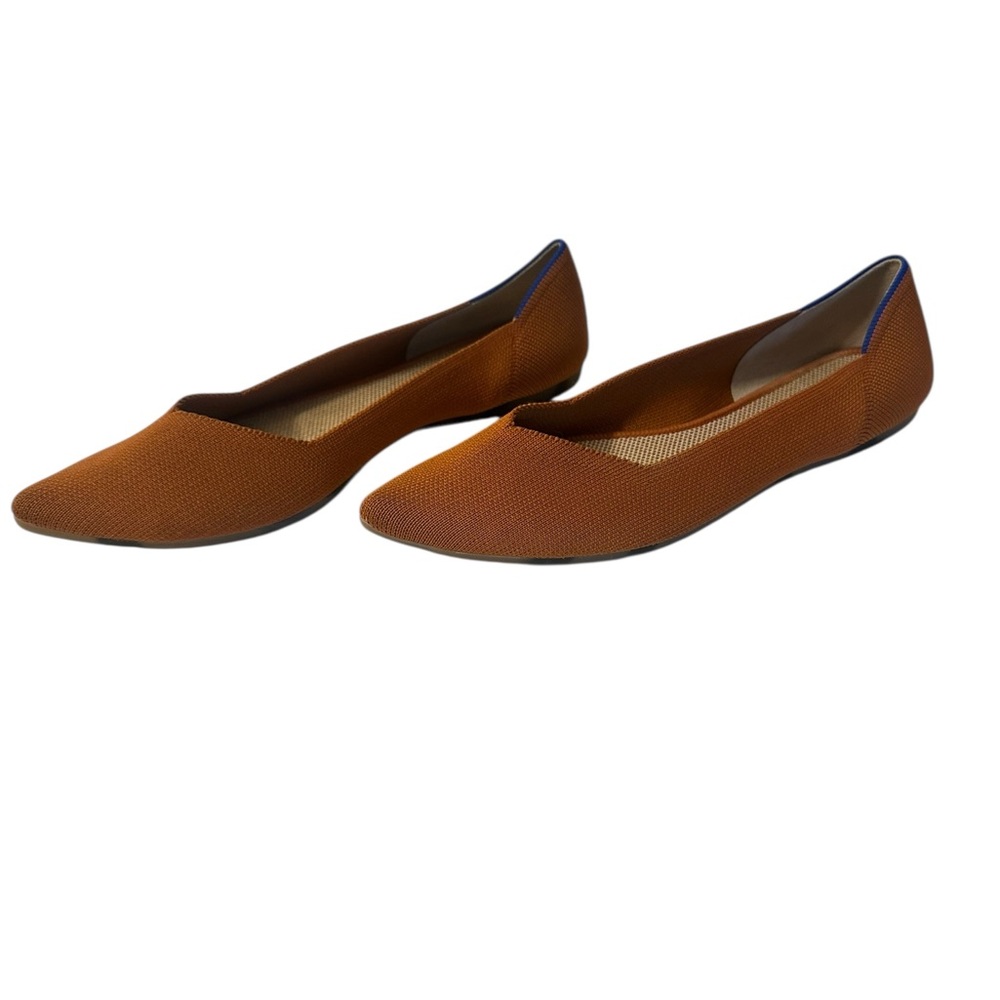 Rothy's The Point Ballet Flat in Fawn Amber Orange Womens Size 10